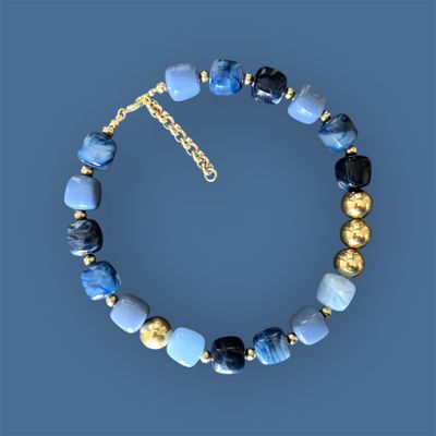 Collier Amalfi bleu glacier