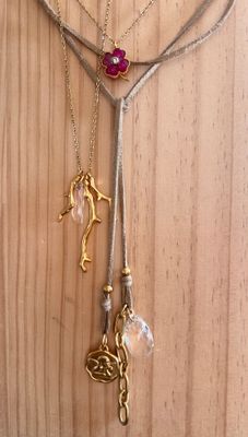 Collier Cristal corail