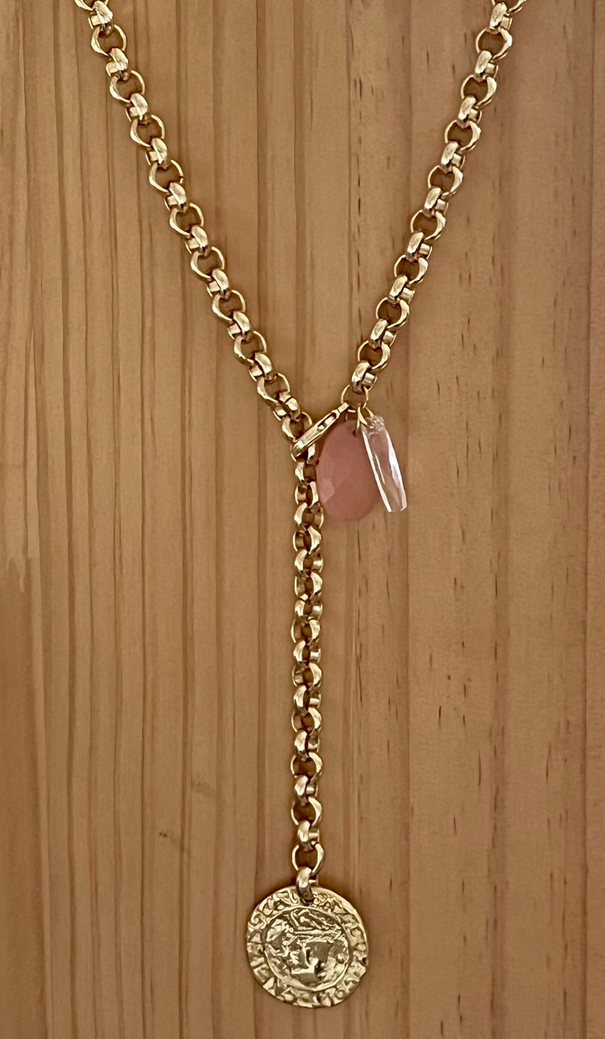 Collier Lilou calcédoine rose
