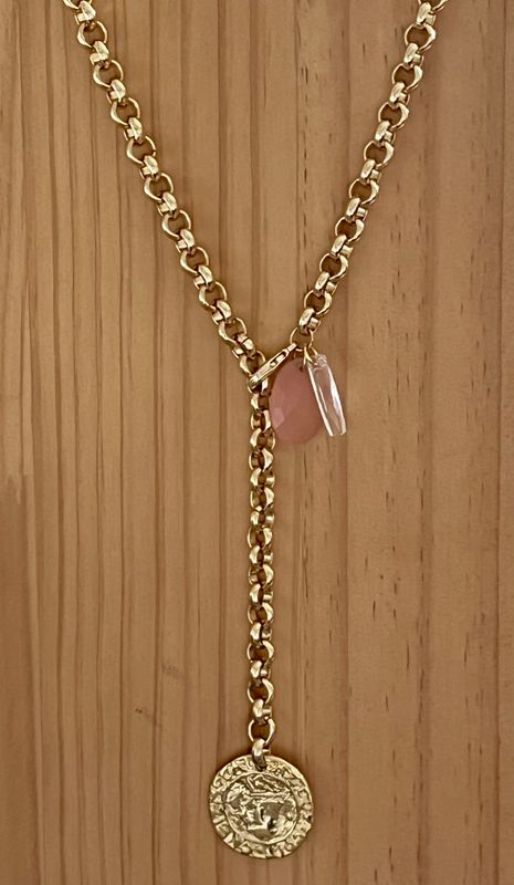 Collier Lilou calcédoine rose