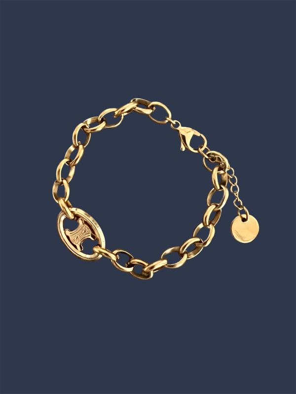 Bracelet upcyclé « gourmette » Céline