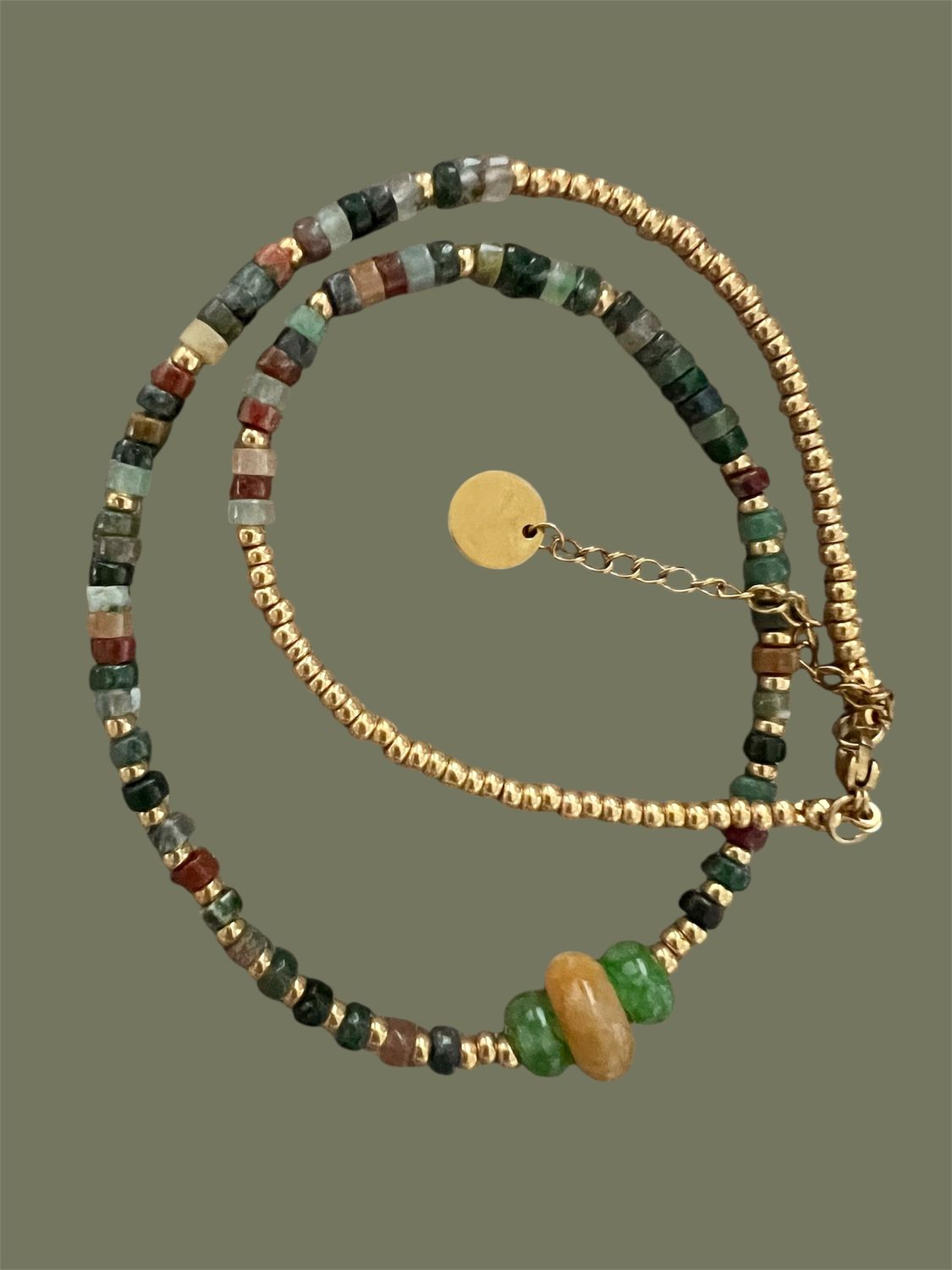 Collier Bali topaze jaune