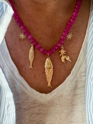 Collier Jade &amp; fishes