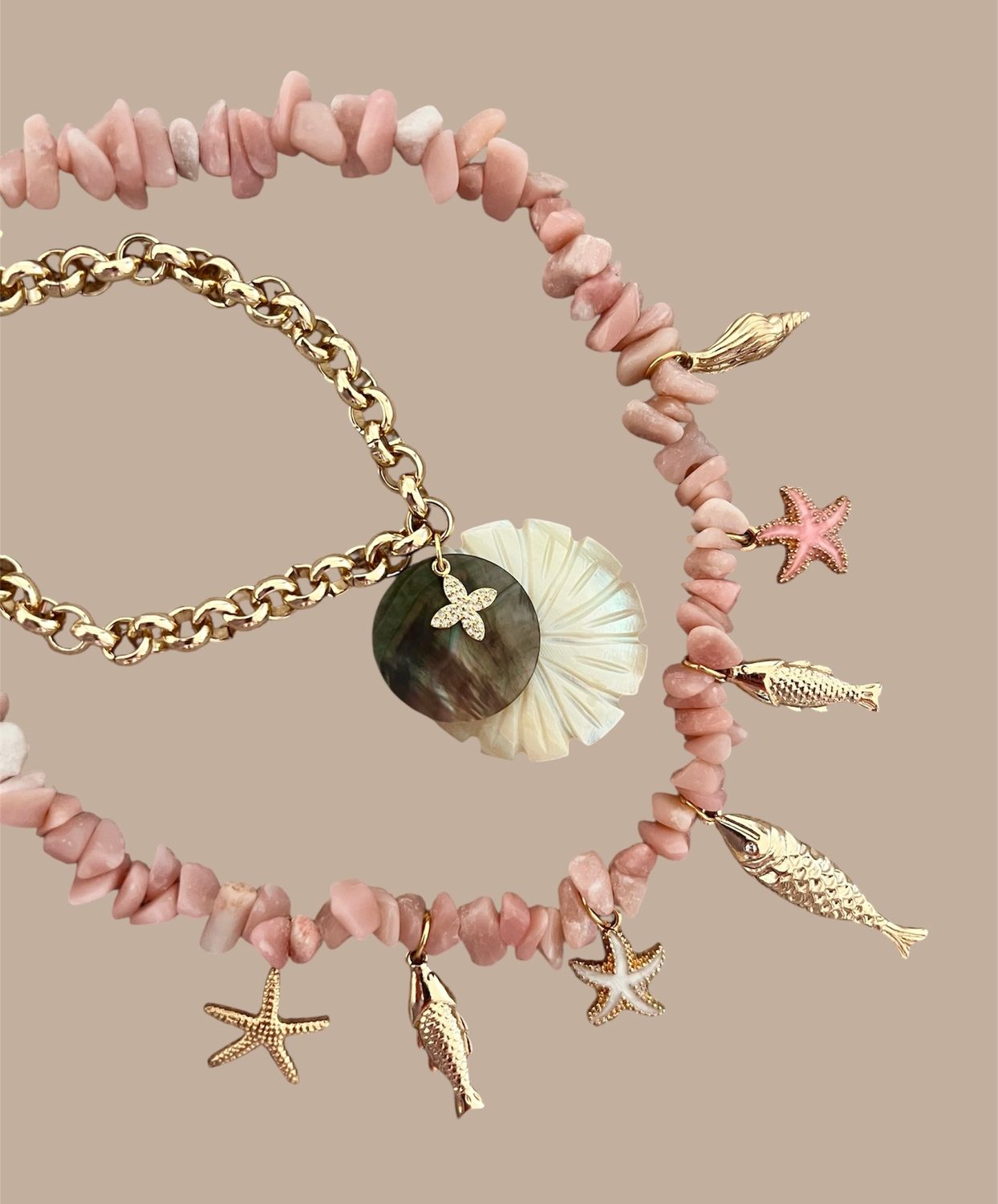 Collier Rose des sables