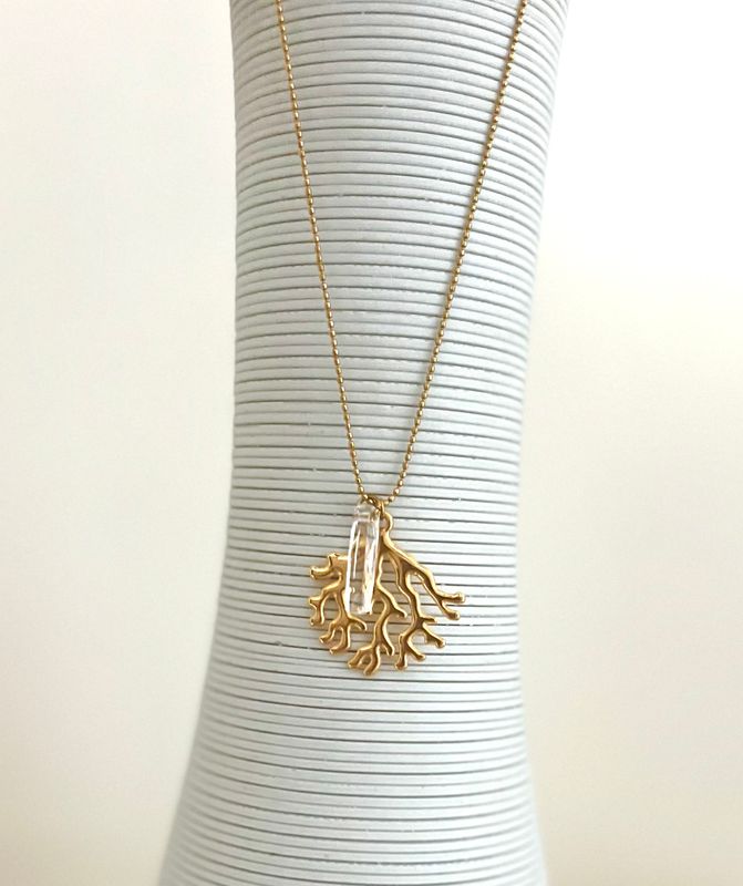 Collier Cristal corail
