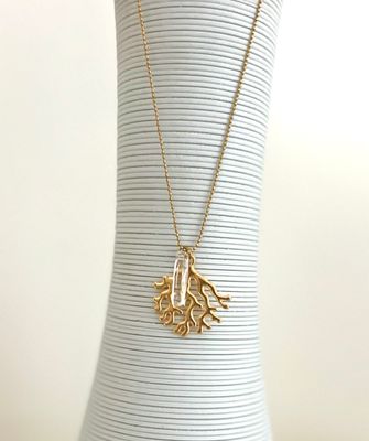 Collier Cristal corail