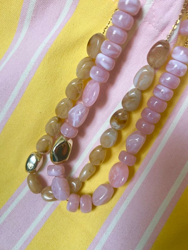 Collier Loulou baby pink