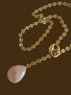 Collier Alma quartz rose