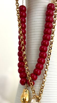 Collier Loulou cerise