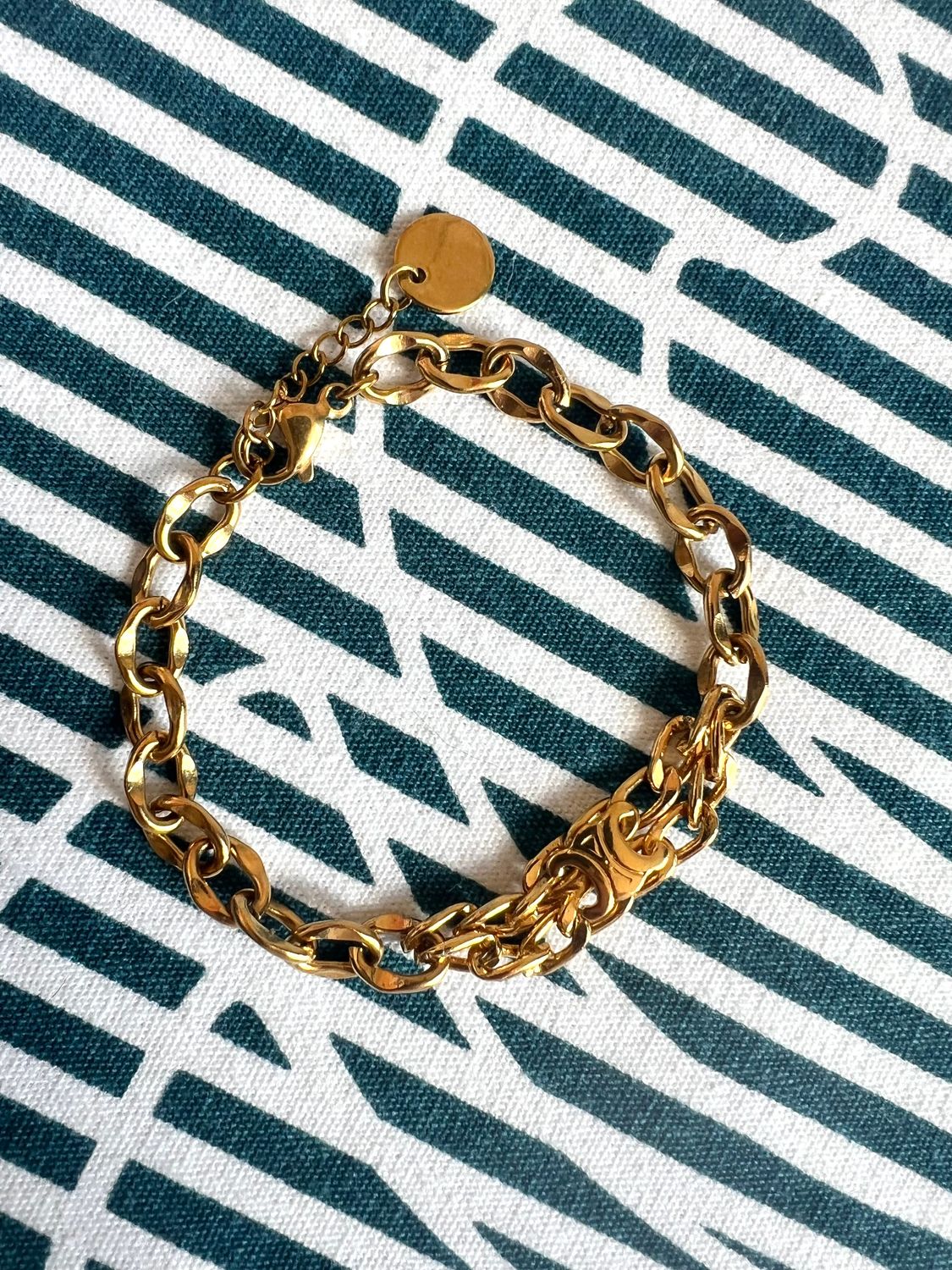 Bracelet upcyclé Céline « gourmette »