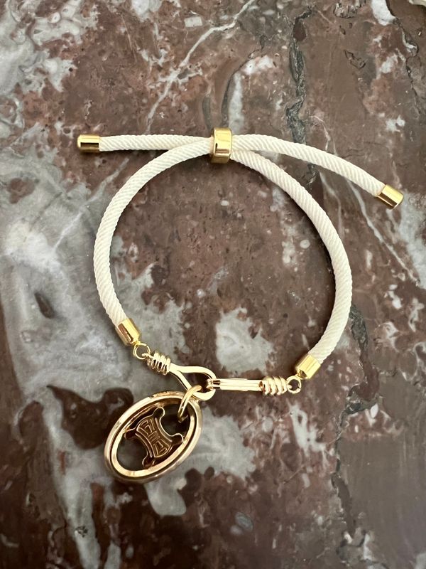 Bracelet upcyclé Céline crème