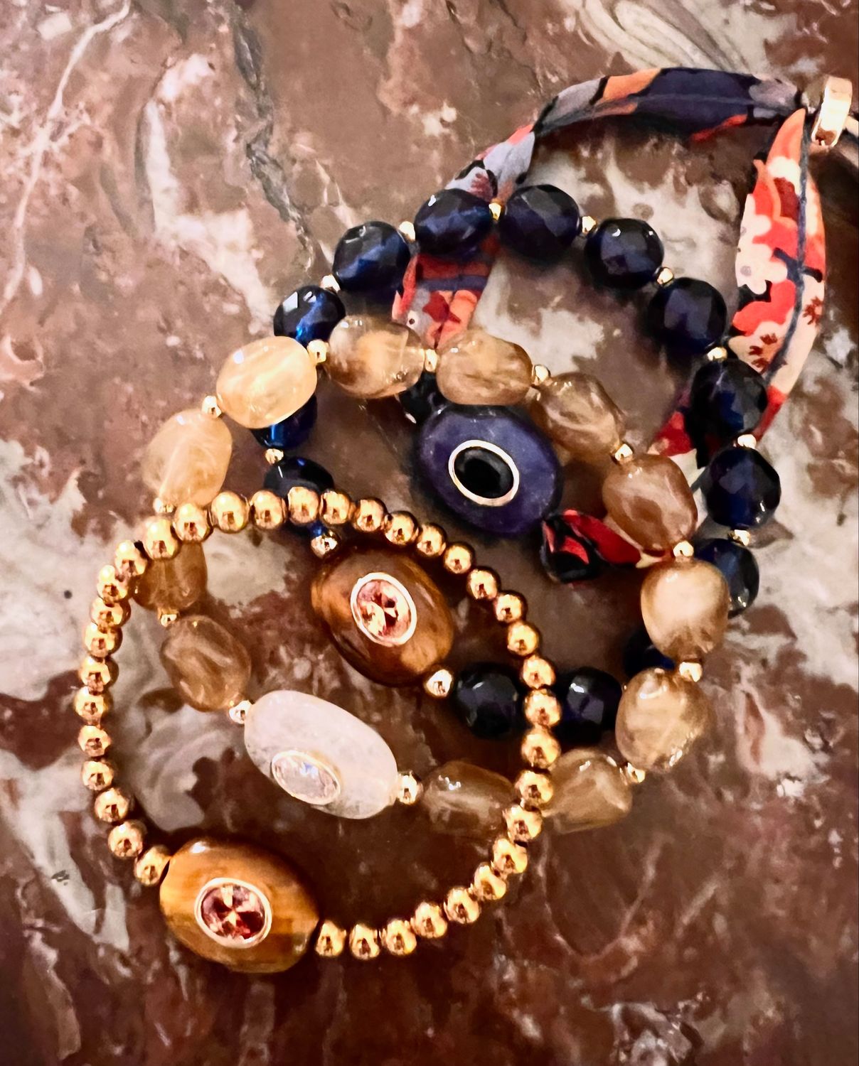 Bracelet Augustin œil de tigre gold