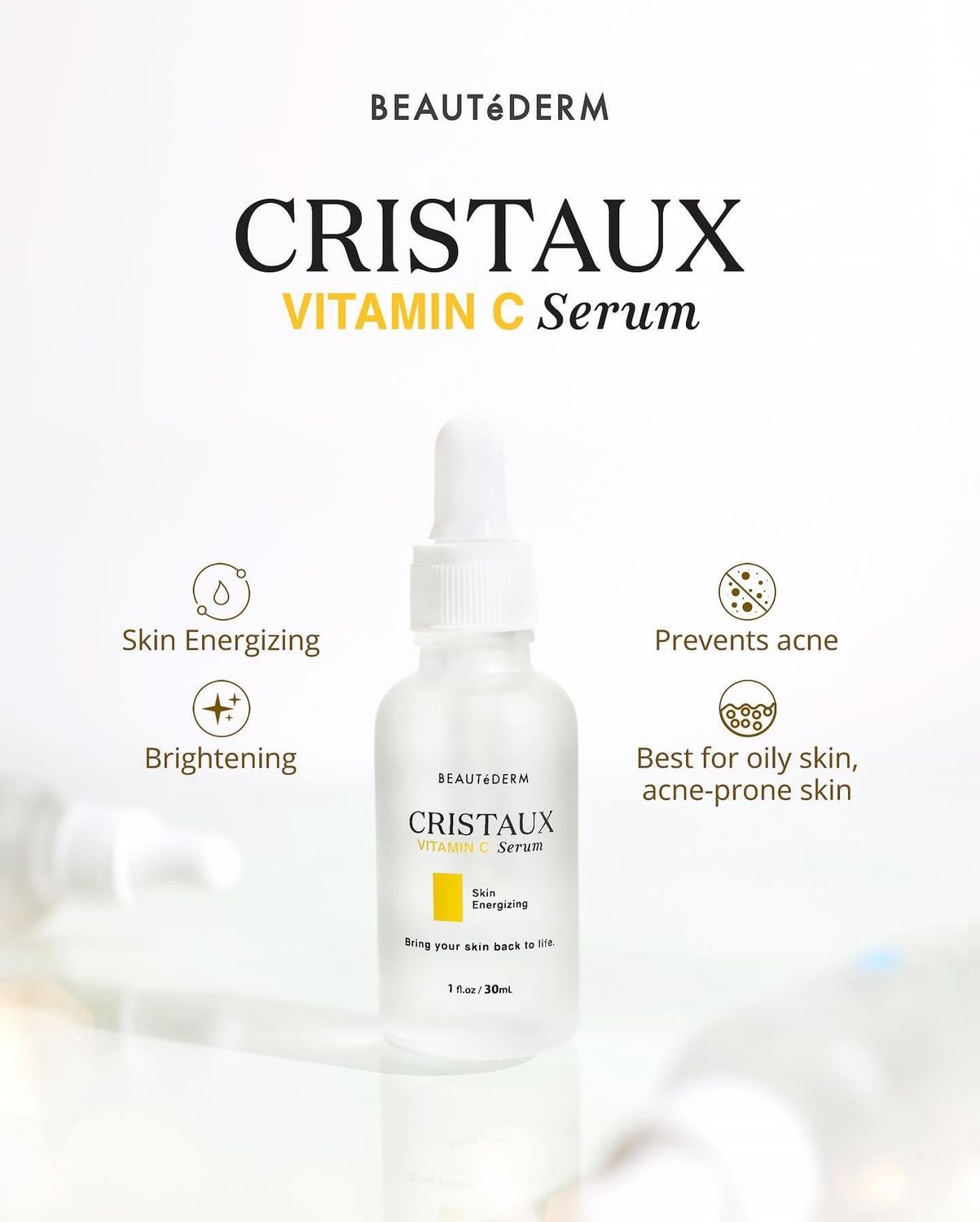 Beautederm  Cristaux Vitamin C Serum Skin Energizing Serum 30ml