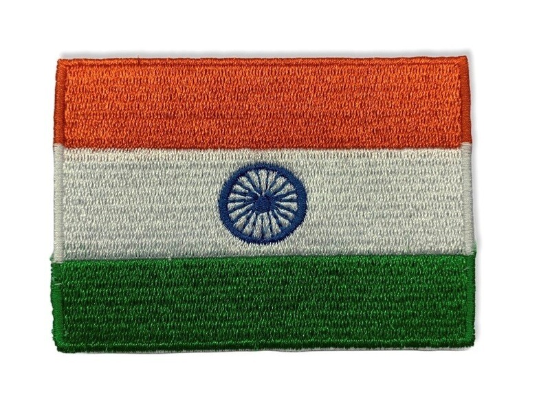 Tri-Color India National Flag Embroidered Patch (Set of 3)