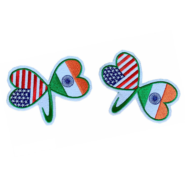 USA INDIA Friendship Flag Patch (Pack of 2 Pcs)