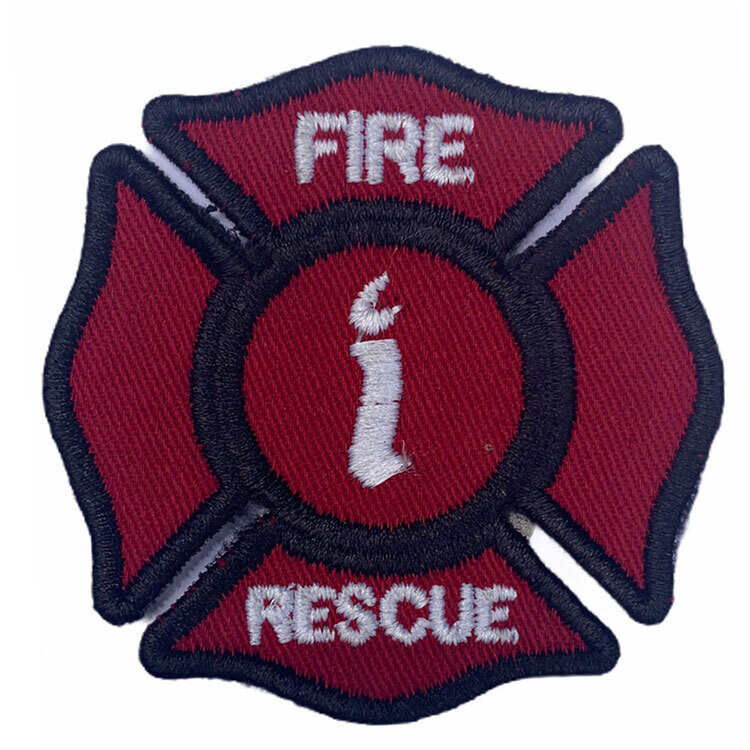 Fire &amp; Rescue Sew On Embroidered Fabric Patch (Pack of 3 Pcs)