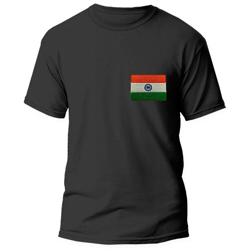 Tri-Color India National Flag Embroidered Patch (Set of 5)