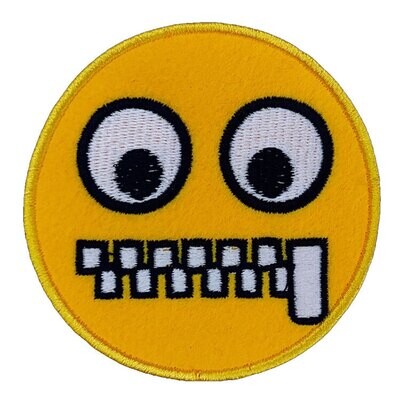 Zip Mouth Embroidered Patches (Pack of 3 Pcs)