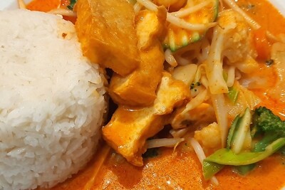 Nr.105 Vegetarisch in rotem Thai-Curry