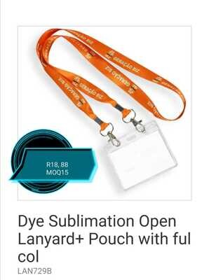 Dye Sublimation Open
Lanyard + Pouch With Ful Col