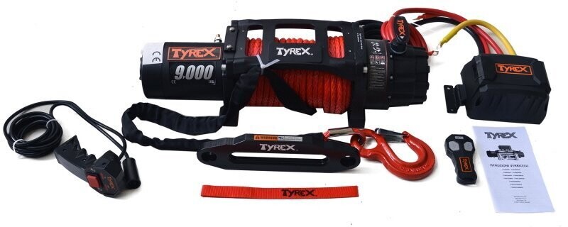 TREUIL TYREX 9000LB HAUTE VITESSE SÉRIE NOIRE CORDE SYNTHÉTIQUE