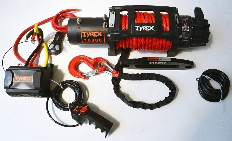 TREUIL TYREX 10000LB HAUTE VITESSE SÉRIE NOIRE CORDE SYNTHÉTIQUE