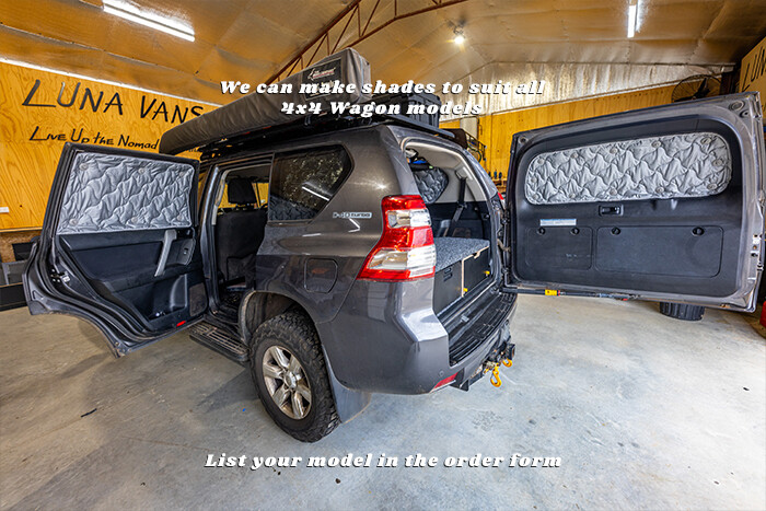 4x4 wagon and SUV Insulated sun shades - Patrol, Prado, ect