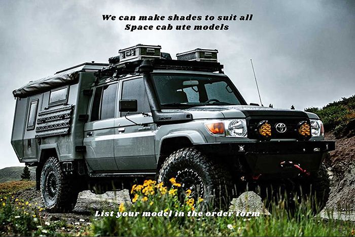 Space cab ute insulated sun shades