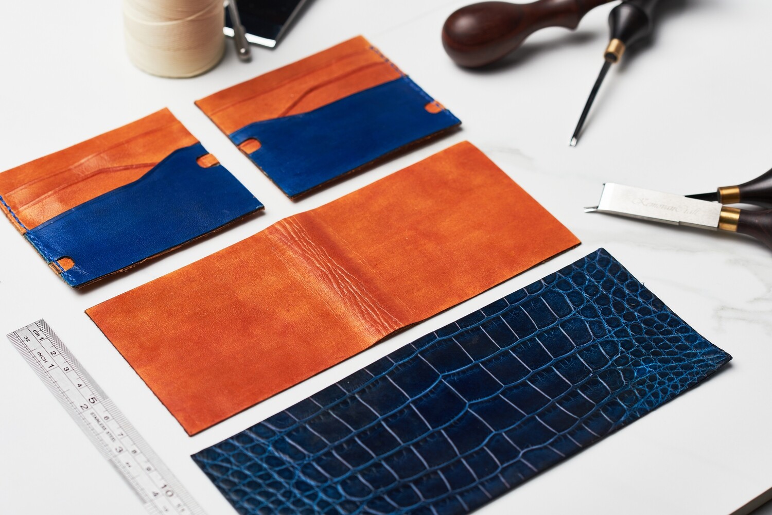 Blue Alligator-Hide Bifold (PRE-ORDER)
