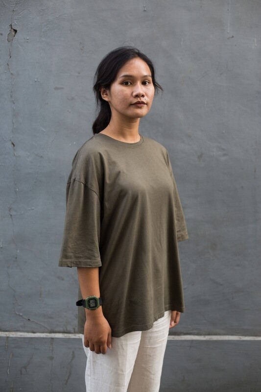 Unisex Oversized Organic Cotton Tee, Natural Dye Unisex Oversized Organic Cotton Tee, Natural Dye