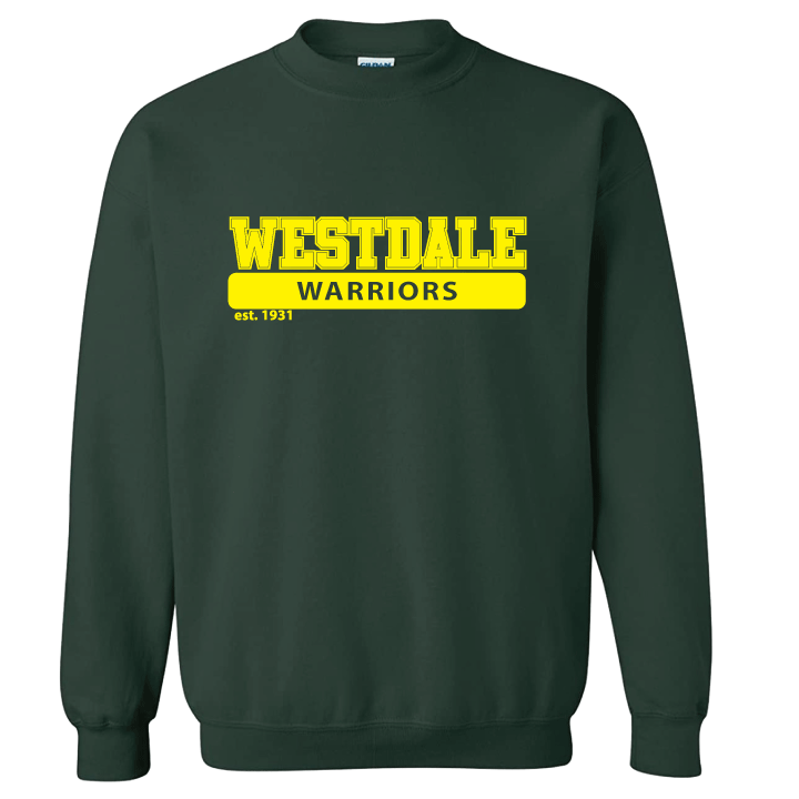 Westdale Warriors Crew Neck Sweatshirt - 1 Colour Silk Screened Logo