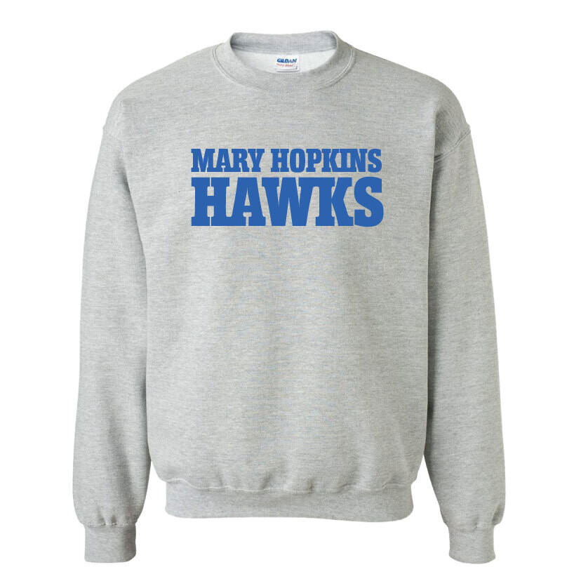 Mary Hopkins Hawks - Crew Neck Sweatshirt (1 colour print)