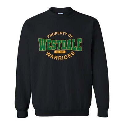 Westdale Warriors Crew Neck Sweatshirt - Property of Westdale - Multi Colour Logo
