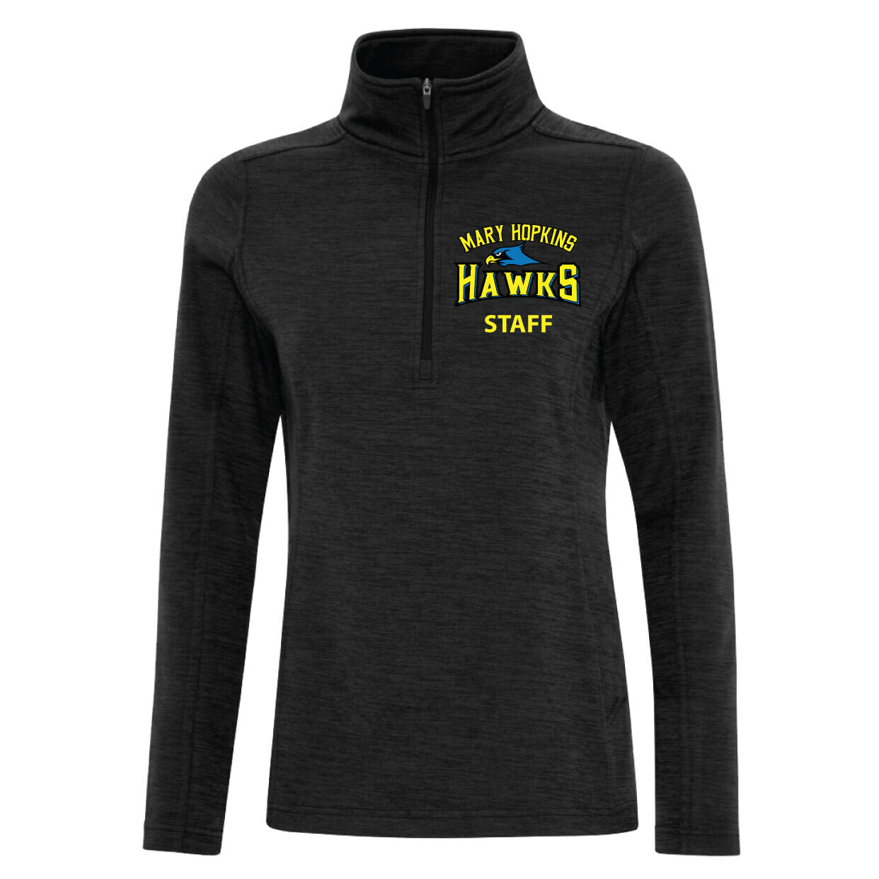 Mary Hopkins Hawks Staff - Ladies 1/2 Zip Sweatshirt