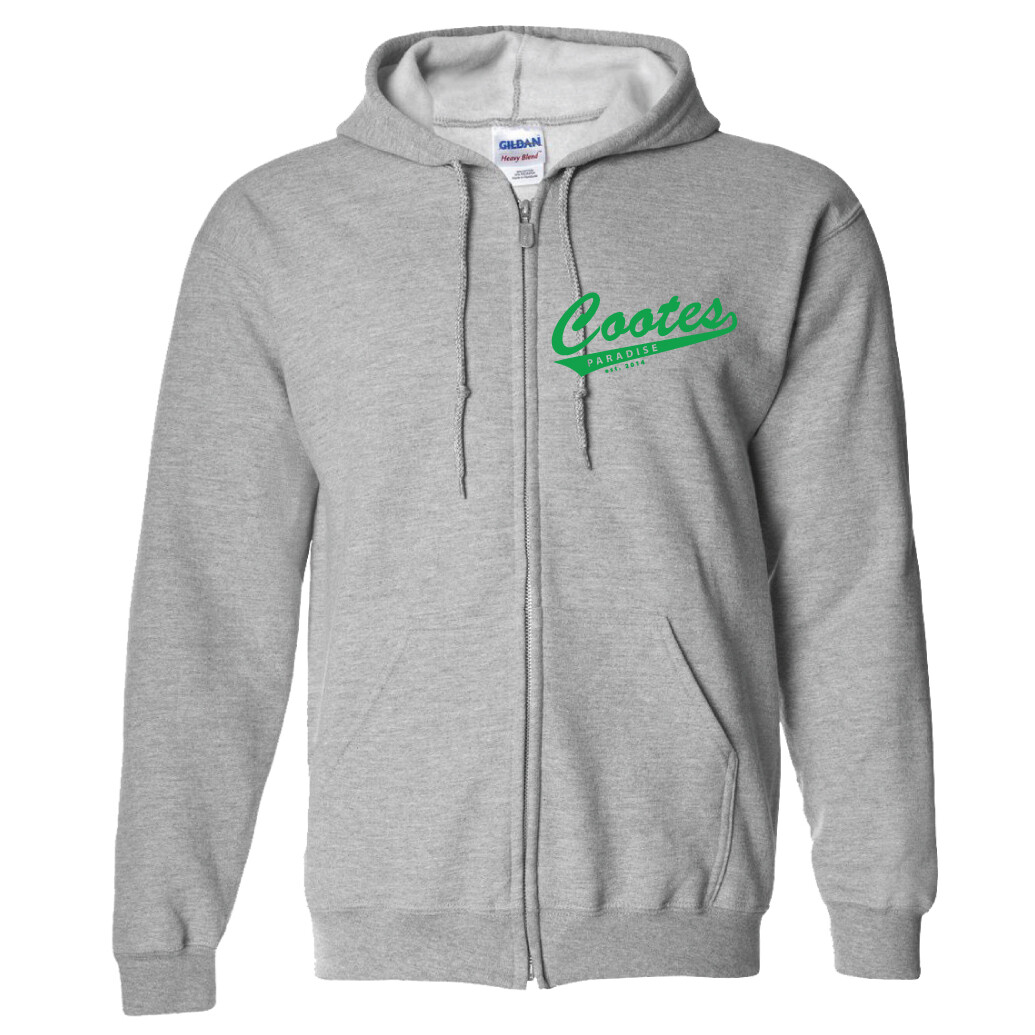 Cootes Paradise Full Zipper Hoodie - Sport Grey - One Colour Print