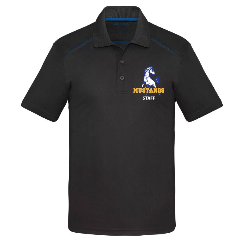 Memorial Mustangs Staff - Mens Golf Shirt (Mustangs)