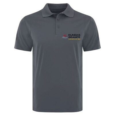 Dundas Curling Club - Golf Shirt with Embroidered Logo (Curling Stone)
