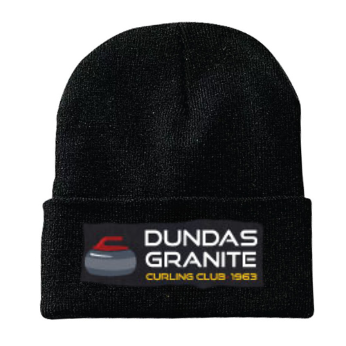 Dundas Curling Club - Knit Toque with Embroidered Logo (Curling Stone)