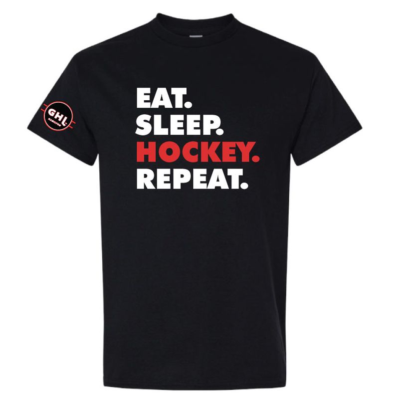 GHL -  T-Shirt - Eat. Sleep. Hockey. Repeat.