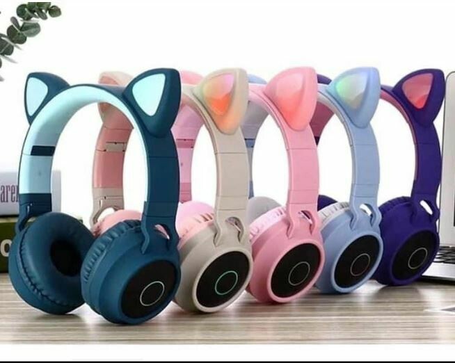 Diadema Audífono Bluetooth Orejas Gato