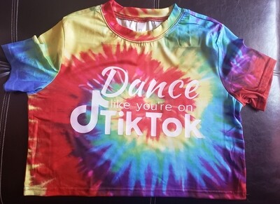 Tik Tok Tie Dye Crop Top Tee 