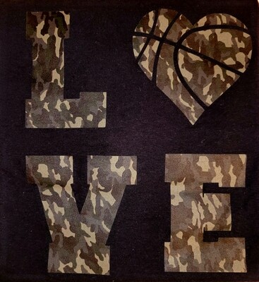 I Love Camo - Basketball Game Day Tee