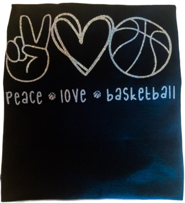 Peace, Love and Basketball Tee