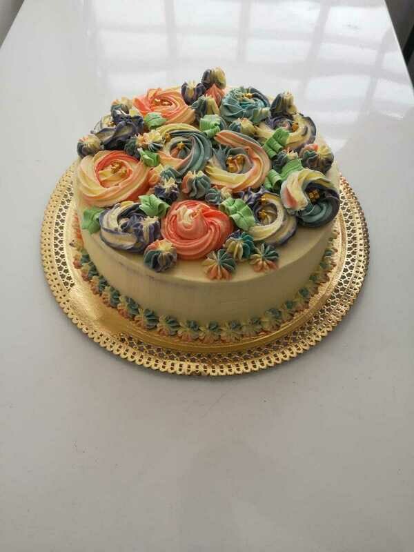 Flower vanilla  cake