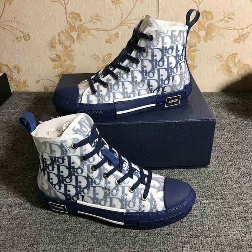 dior b23 high top blue oblique