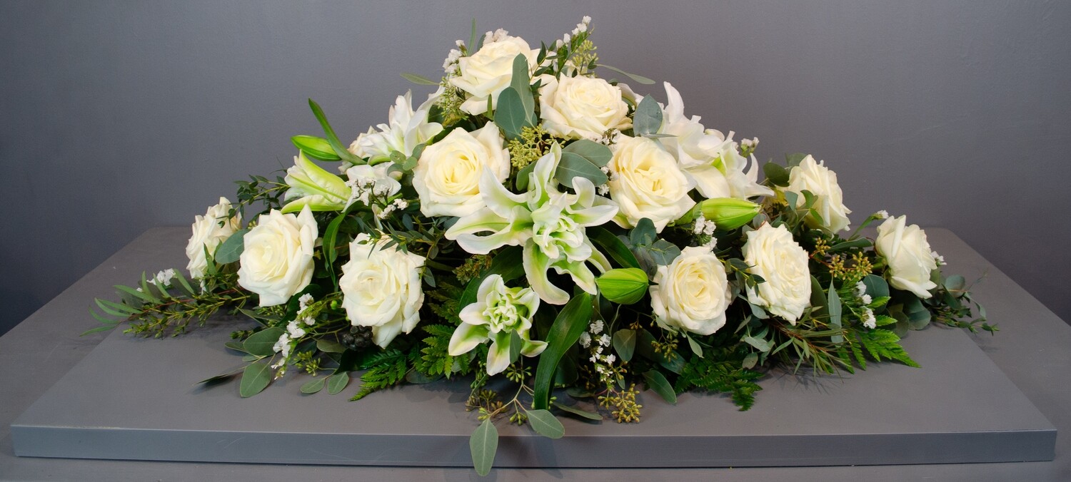 White Rose and Lily Double Ended Spray