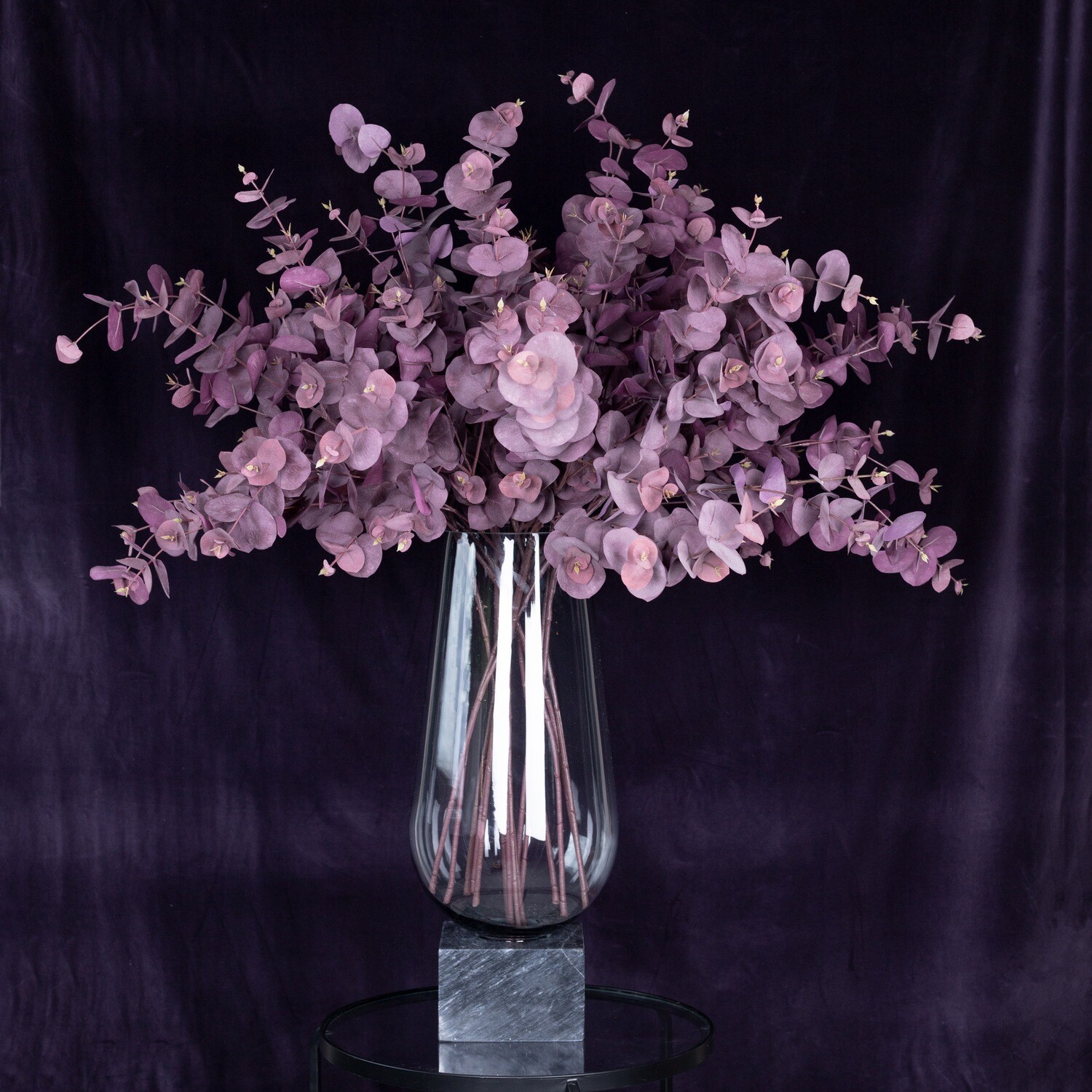 Luxury Faux Purple Eucalyptus Branch
