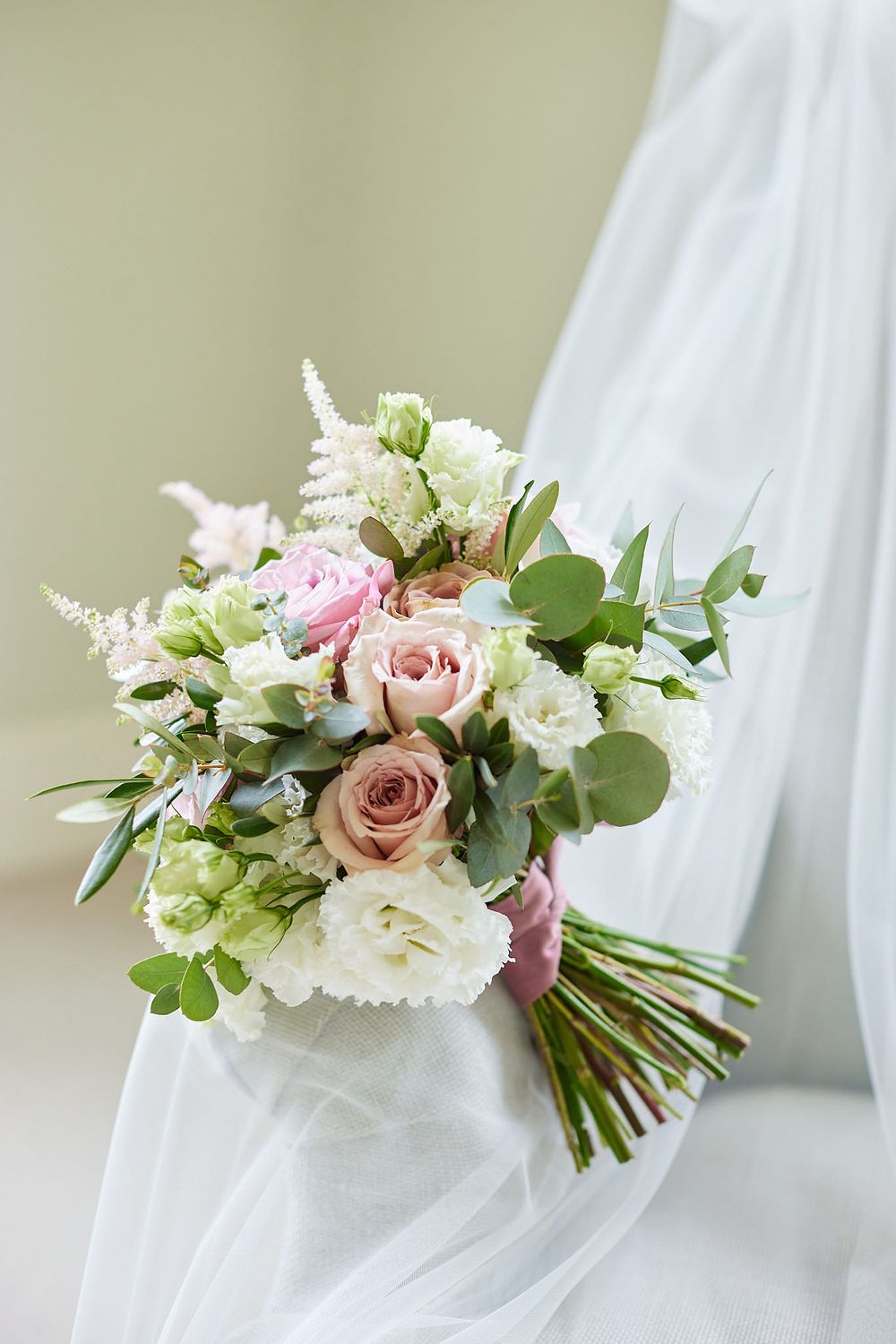White and Blush Pink Bridal Bouquet