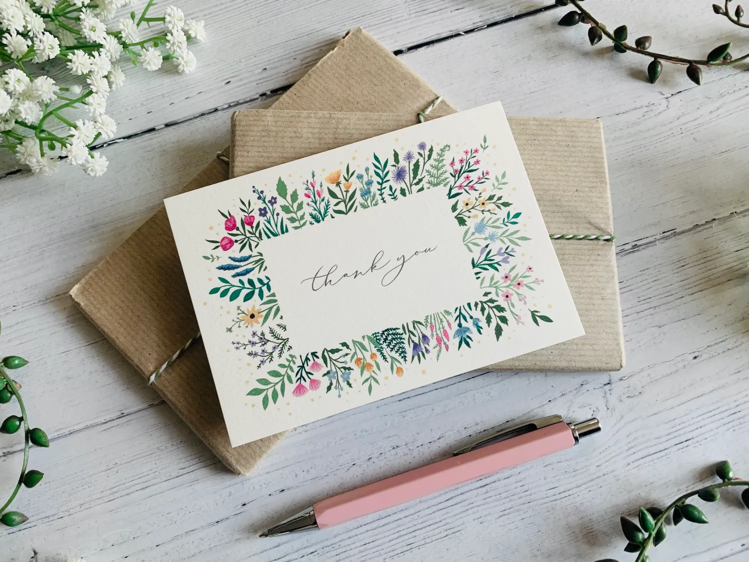 Thank You Calligraphy Greeting Card