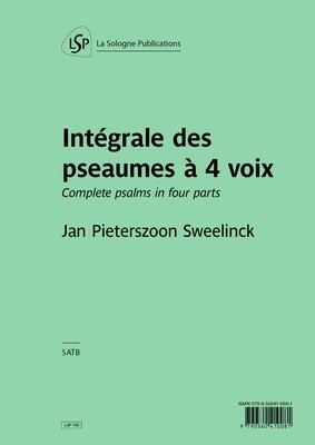 SWEELINCK Intégrale des pseaumes à 4 voix / Complete psalms in four parts